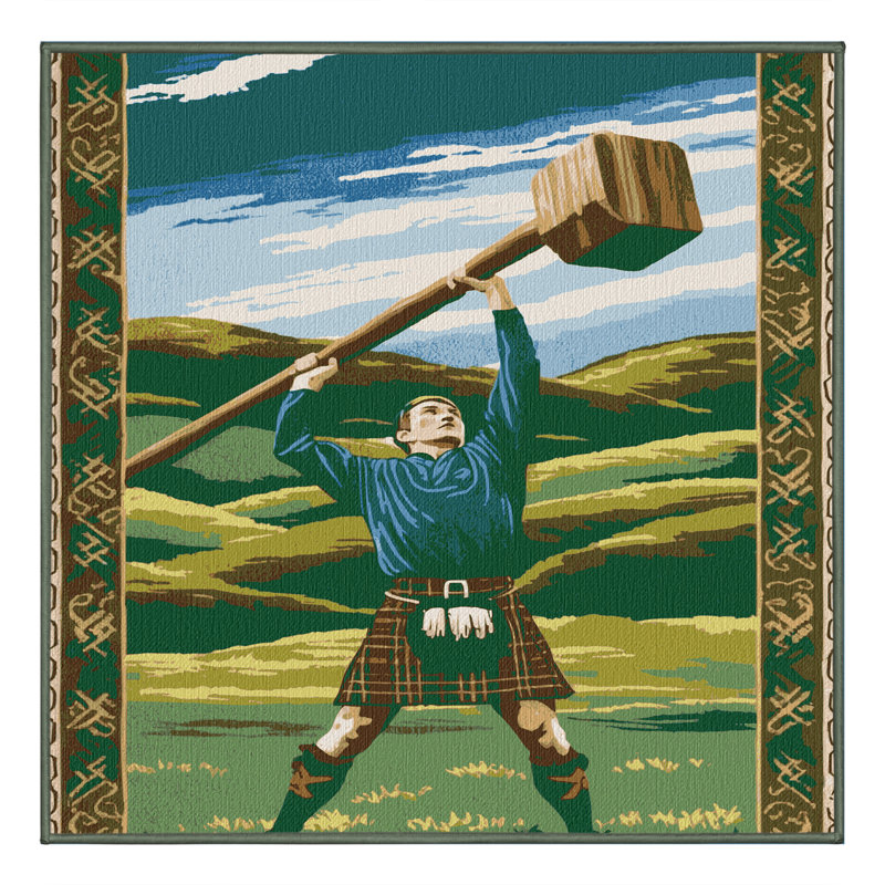  Tapis lavable Caber Toss, Carré 8 pi x 8 pi