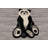 3'x5' Tufted Wool Rug Adorned with Charming Panda Design