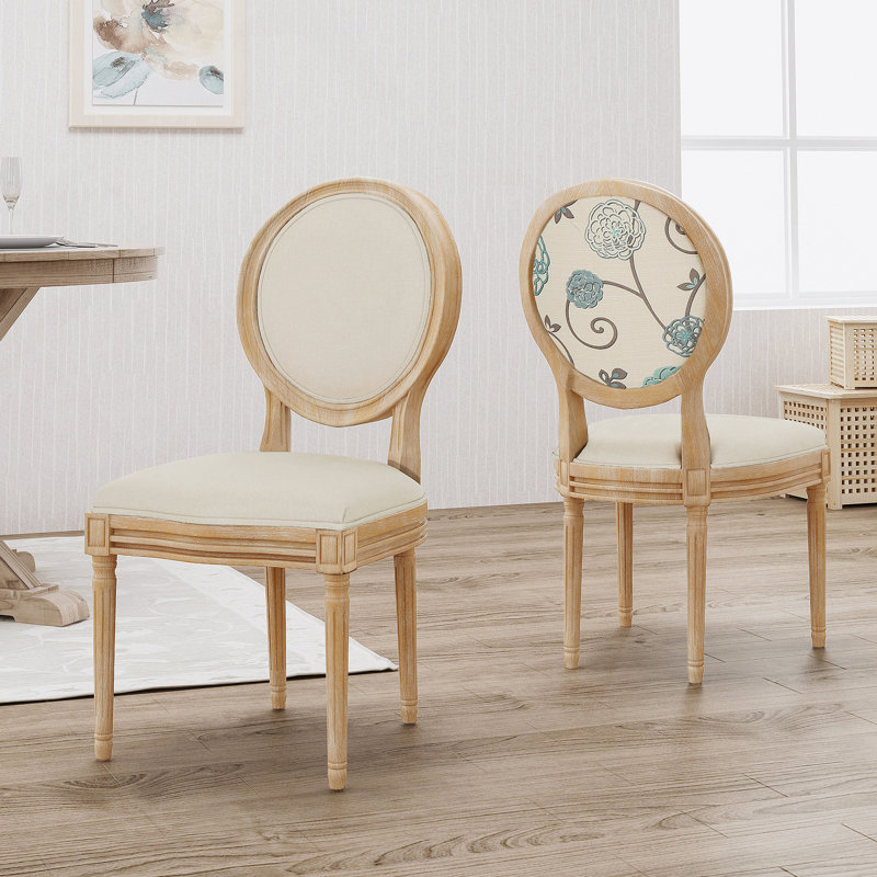 Chaise KD (ensemble de 2), Tissu beige, Beige clair