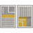 Linear Geometry " Mid-Century Boho Style Gray Polygon " 2 - Pieces-98554199-98554197