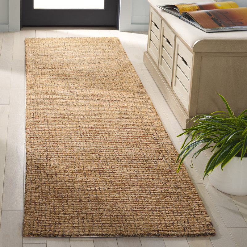 Tapis en laine / coton / latex touffeté à la main Pine 704, Tapis de couloir 2 pi 3 po x 8 pi