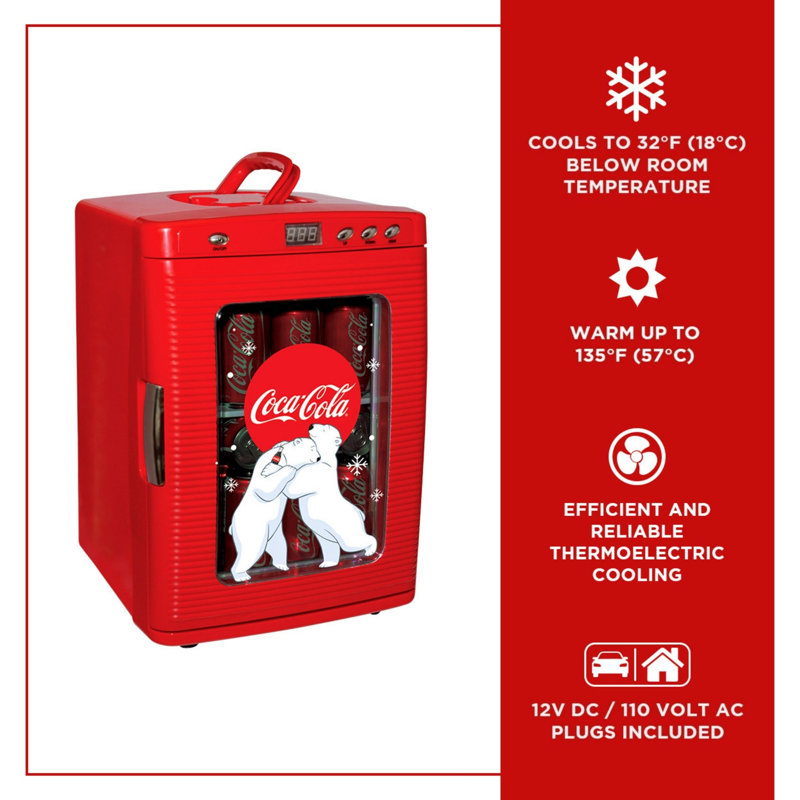 Coca-Cola 28 Can Countertop Mini Fridge, Red