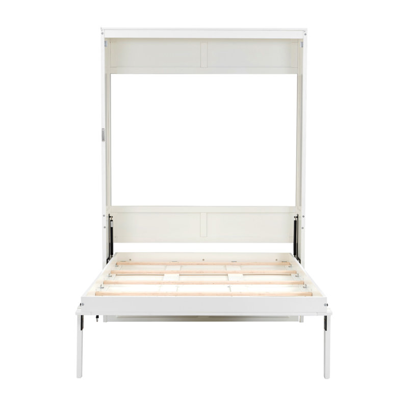 Lit escamotable double avec 2 tiroirs, beige