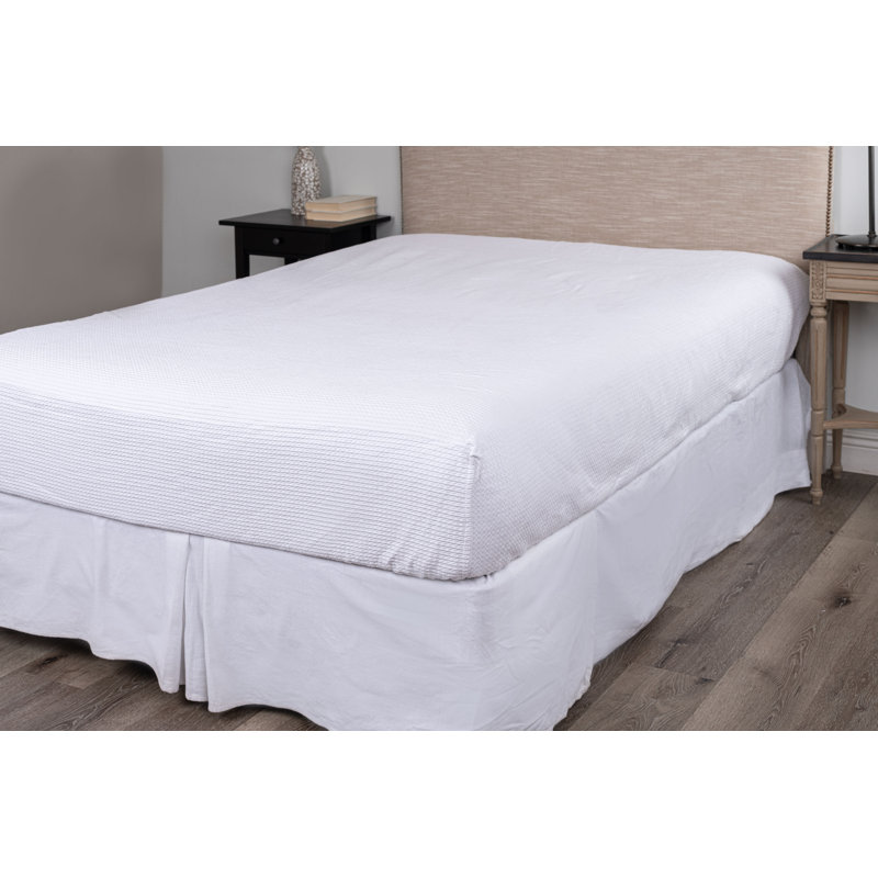 Housse pour sommier tapissier Nevill Wrap Around - Grand, blanc, Grand, Blanc