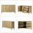 71" Wave-Pattern Modern Buffet Cabinet With 3 Drawers Hooks & Center Support - MDF Storage Unit-917937415
