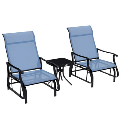 Chaise berçante d'extérieur en acier Ilvi