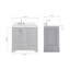 Ensemble de meuble-lavabo simple 36,25 po avec plateau en quartz Abshire-94668916