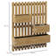 Brexlee Wall-mounted Wooden Garden Planters with Trellis, Carbonised
