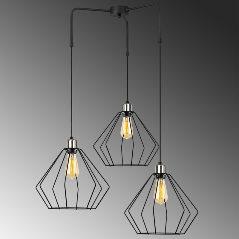 Luminaire suspendu géométrique 3 lumières Eastbourne