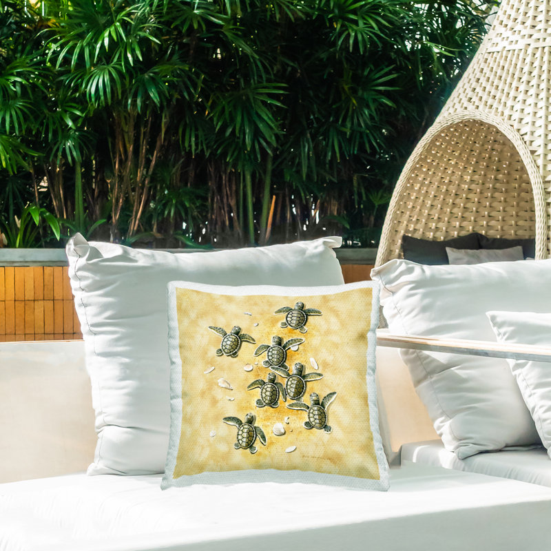 Coussin d'extérieur Baby Baby Turtles Shore