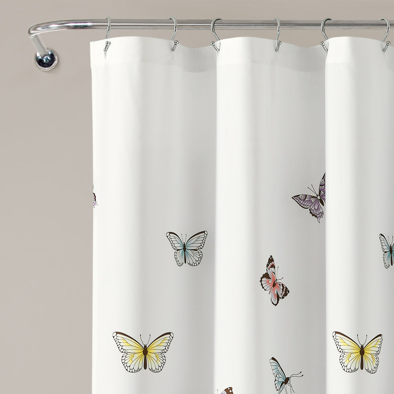 Flutter Butterfly Butterfly Single Shower Curtain, Lilac