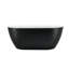 Baignoire de trempage autoportante en acrylique noir lustré 59 po x 28 po