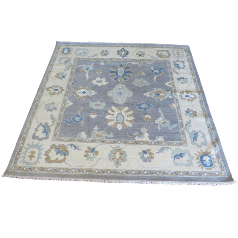 Tapis unique gris de 10 pi x 10 pi 1 po