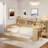 Multifunctional Wooden Daybed With Storage Shelves, Study Desk And Trundle-1830127626-1830127625