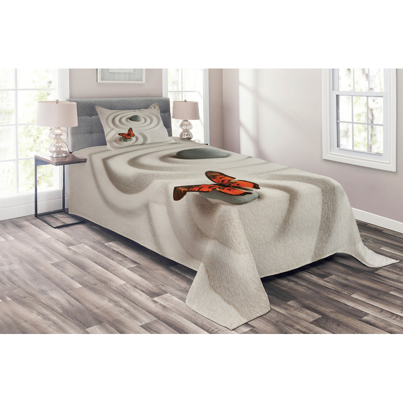 Herbs Polyester Coverlet, Queen Bedspread + 2 Shams