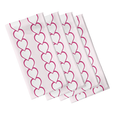 Ensemble de serviettes de table 22 "pour la Saint-Valentin 22 po
