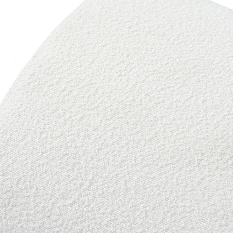 Fauteuil d'appoint avec repose-pieds Modern Wave, Mélange de polyester blanc