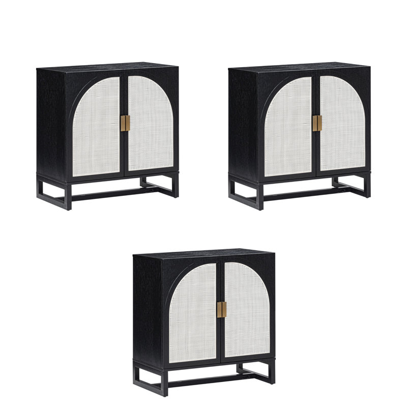 Wood Storage Cabinet Or TV Stand, Black Oak