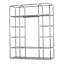 Armoire portative 5 couches à 12 compartiments en tissu non tissé bleu marine