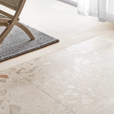 Valenti Grande 35 In. X 35 In. Terrazzo Look Semi-Polished Porcelain Floor And Wall Tile (17.64 Sq. Ft. / Case)