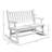 Heavy Duty Loveseat With Wide Curved Seats,Wood Rocking Chair With Log Design,For Patio, Backyard, Garden