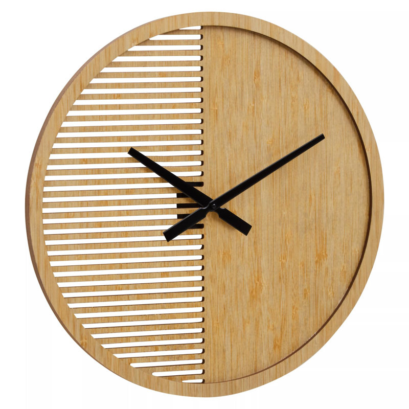 Whittman Wood Wall Clock, 60 H x 60 W x 5 D cm