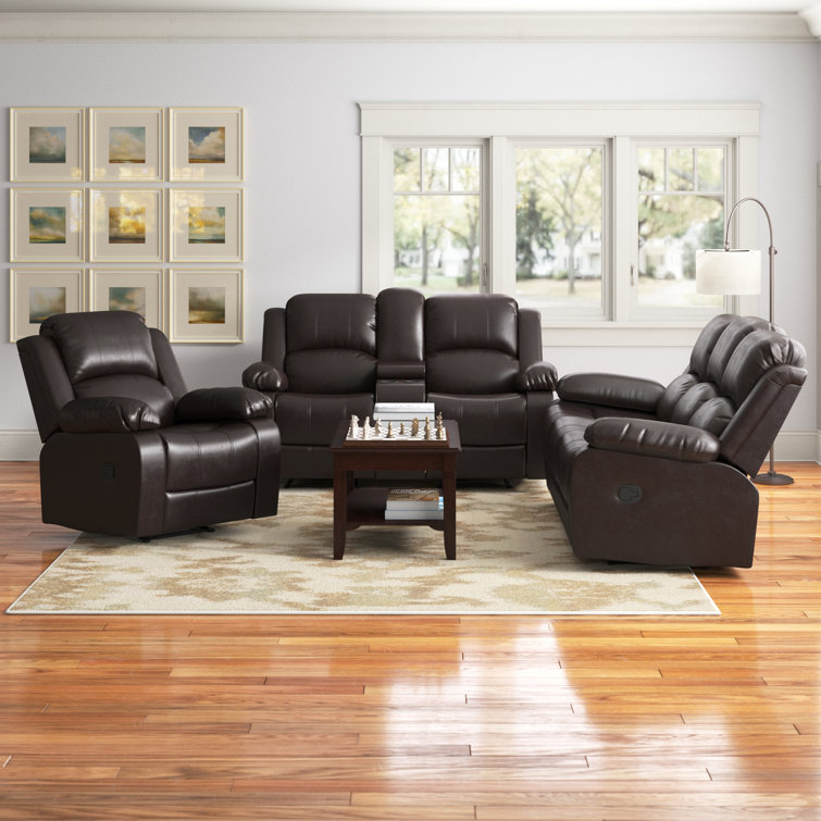 Jaydin 3 - Piece Faux Leather Living Room Set