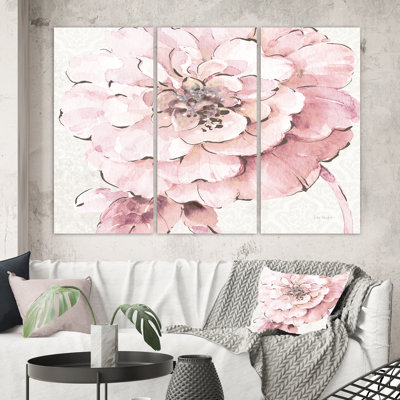 " Indigold Shabby Peonies Pink " 3 - Pieces