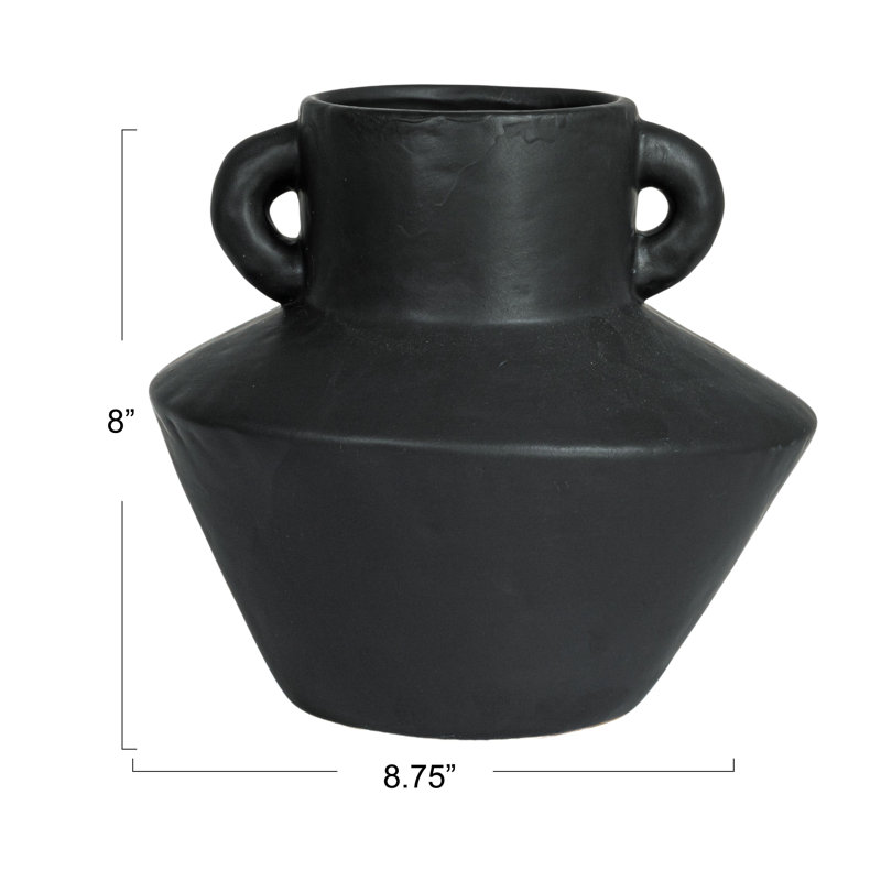 Stoneware Table Vase, Black