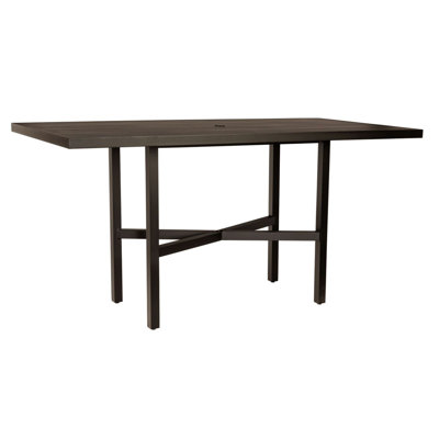 Table rectangulaire à hauteur de barre de parasol