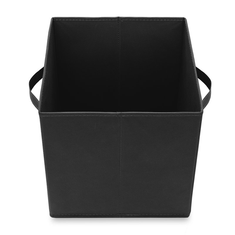 Lightweight Collapsible Fabric Cube Organizer for Kids, 11" Black