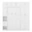 Lit escamotable simple avec casiers et armoires
