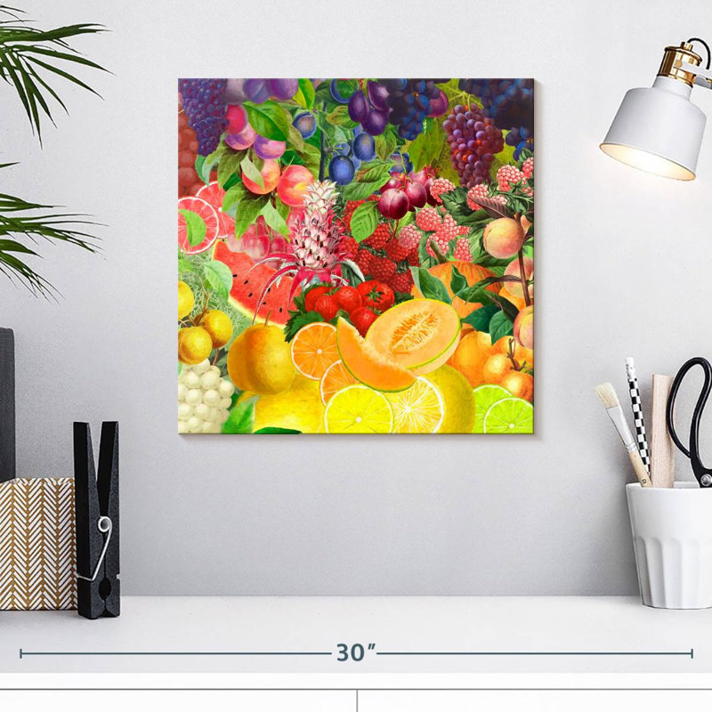 Yarlin fruits arc-en-ciel, H 16 po x l 16 po