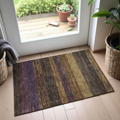 Tapis à rayures lavable à la machine Premium AMF1568