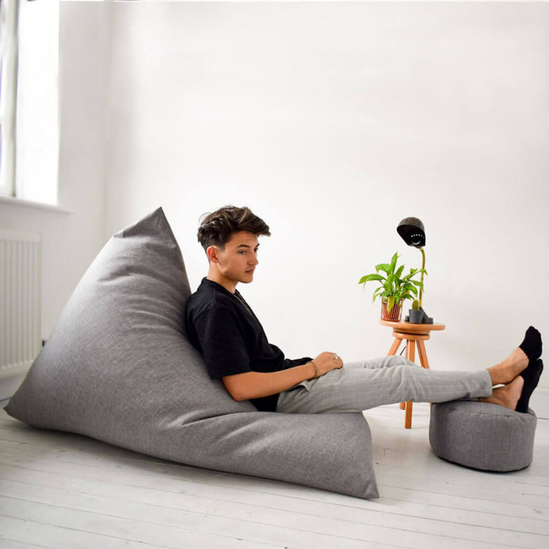 rucomfy Beanbags Barley Humbug Large Bean Bag, Use As Recliner Chair or Lounger, For Teens and Adults 90 x 140 x 116cm