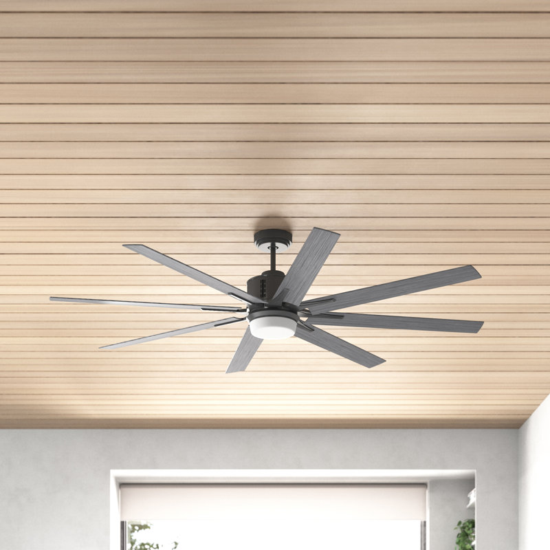 Kenja 72'' Ceiling Fan, Graphite with Driftwood Blades