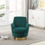 Fauteuil demi-tonneau pivotant, fauteuil d'appoint, fauteuil avec base en acier inoxydable-1600175135-1600175128