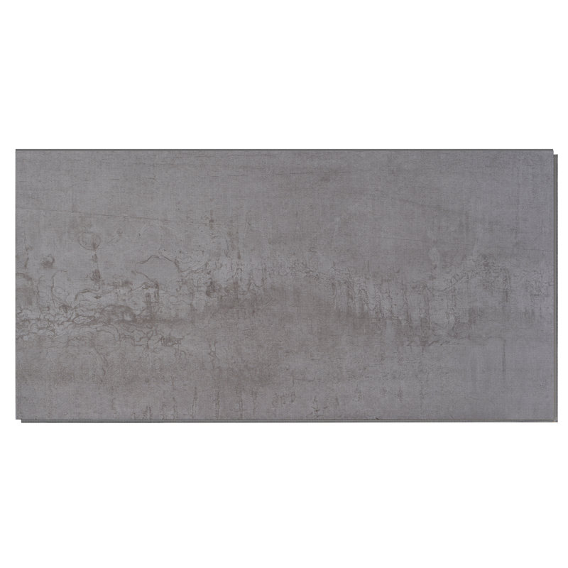 Angela Harris Alloy LVT 11.9 In. X 23.9 In. Click Lock Matte Luxury Vinyl Floor Tile (23.77 Sq. Ft. / Case), Matte Black