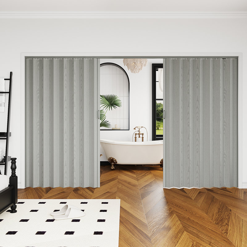 Porte accordéon 79 po, 120 po x 80 po, Gris