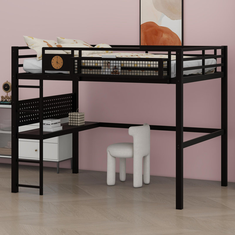 Features Built-In Desk, Storage Basket, Clock For Organized Living​