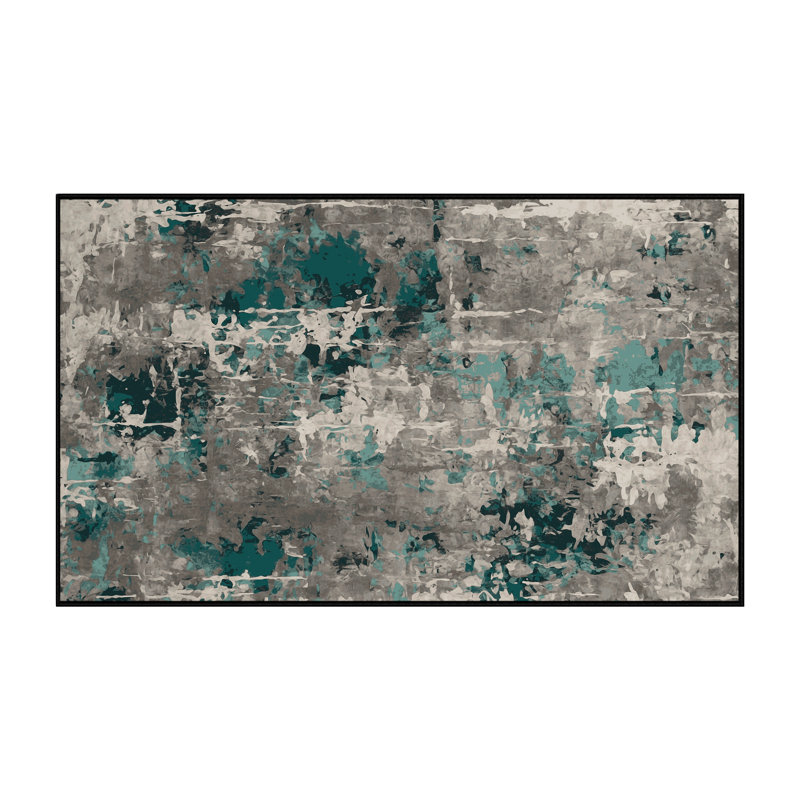 Tapis gris lavable à la machine GSIX03663, Rectangulaire 3 pi x 5 pi