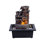 4-Tier Indoor Tabletop Water Fountain with Warm LED Light, Imitation Stone Resin Waterfall Fountain with River Rocks for Home Office Desk Zen Decor