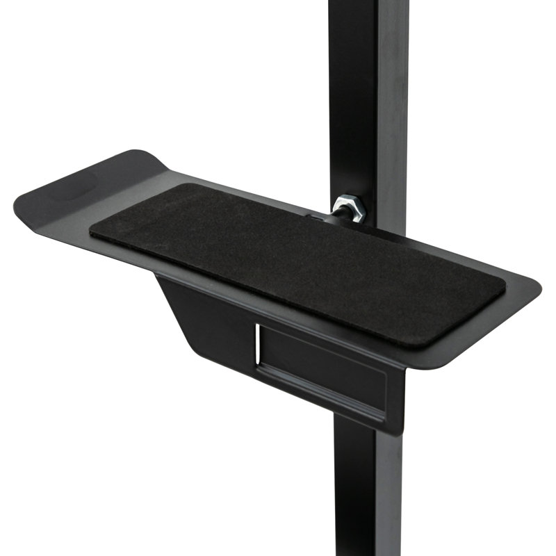 Free Standing Shoe Display Shelf, Black/Light Yellow Wood
