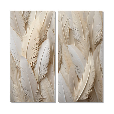 Feathery Plumes - Modern Wall Art
