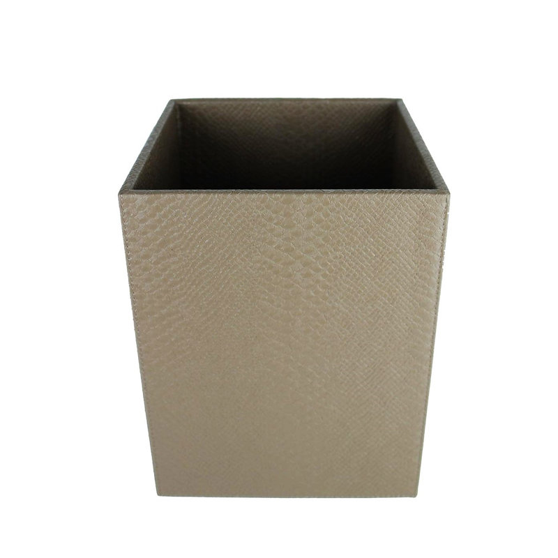 Camp Manufactured Wood Open Waste Bin, Beige