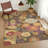Machine Washable Indoor/Outdoor Chantille ACN2293 Floral Rug-720985023