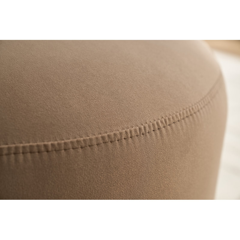 Fauteuil pivotant en tonneau rembourré - robuste et confortable, Brun