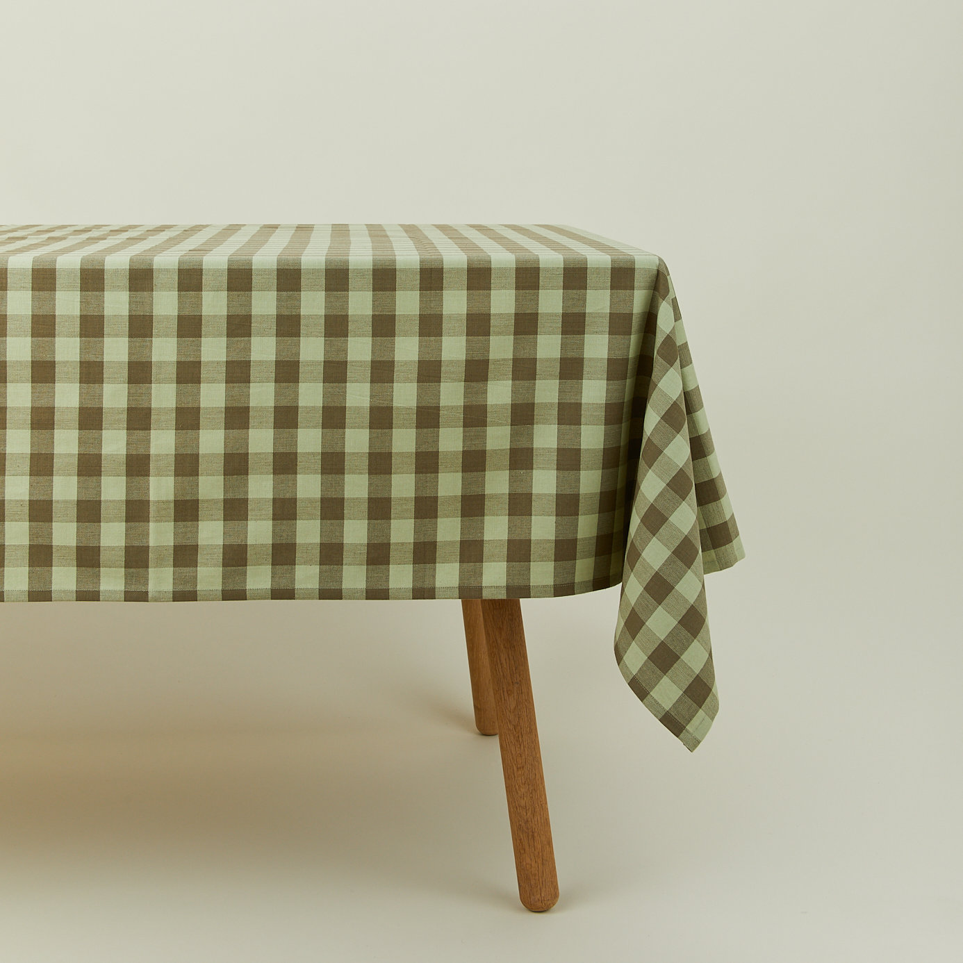 Essential Gingham Tablecloth, Sage/Olive