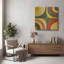 «Abstract Circles» par Wild Apple, art mural en métal doré, 36 po x 36 po-683579010