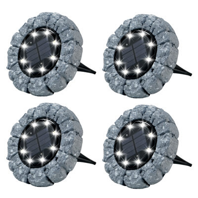 BellHowell Disc Lights Solar Ground Lights, Upgraded Wireless Solar Garden Waterproof Lighting
